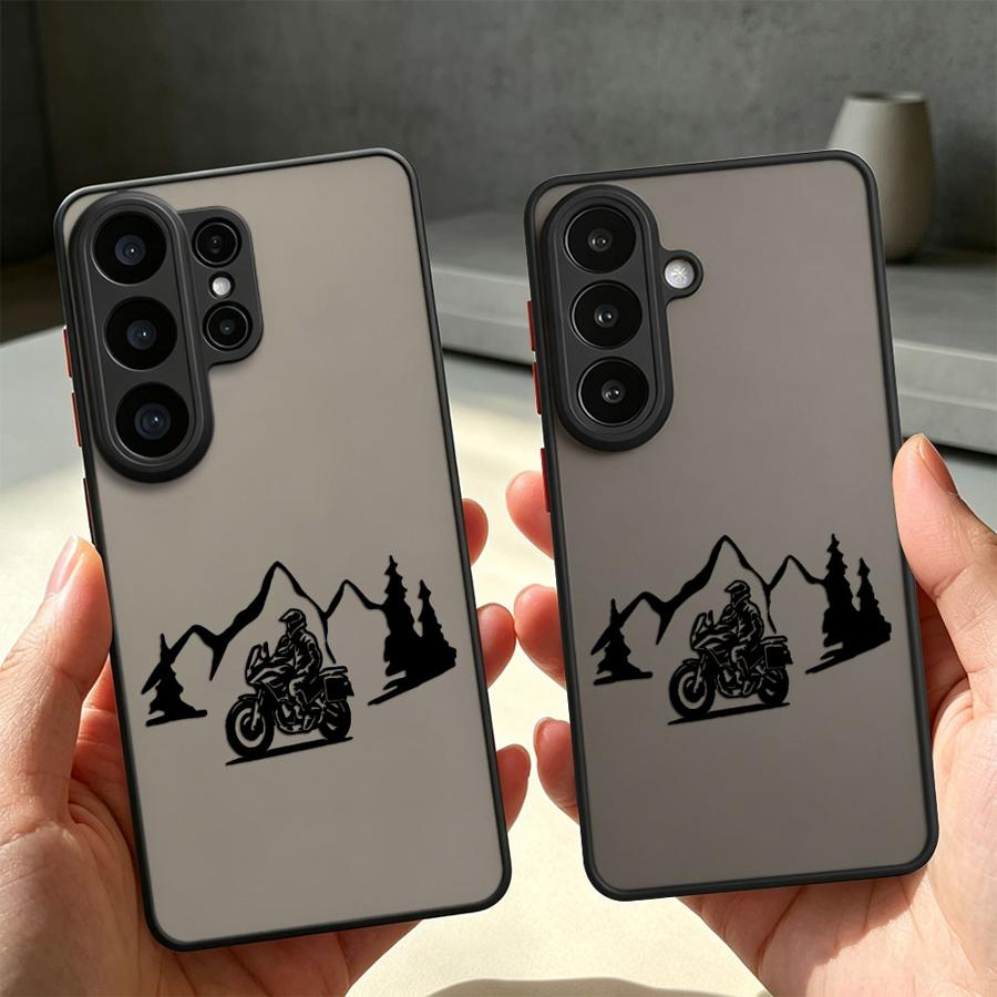 Mountain Biking Logo - Casing Siluet Pengendara Sepeda Gunung untuk