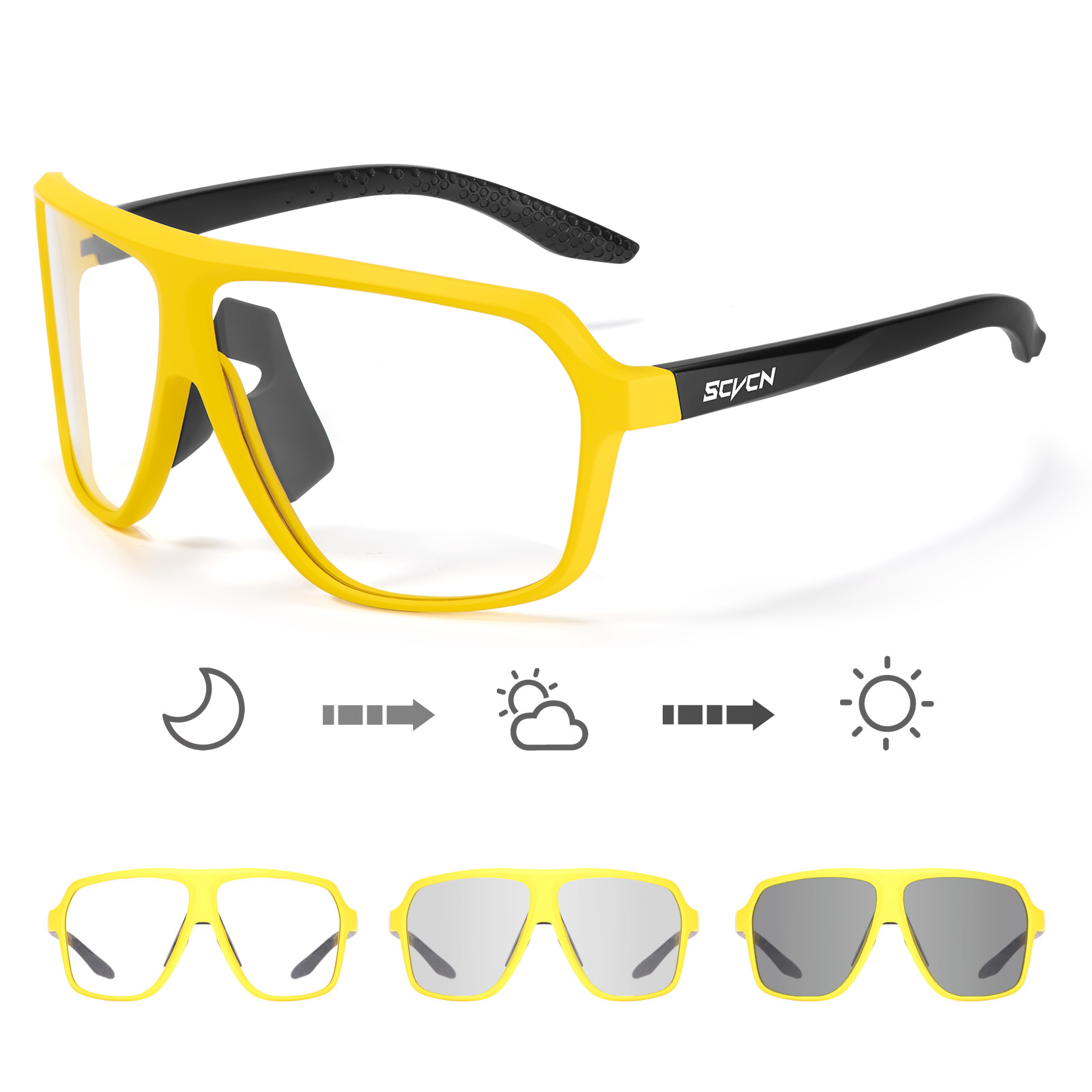 Mountain Biking Glasses - SCVCN Kacamata Hitam Bersepeda Kacamata Olahraga