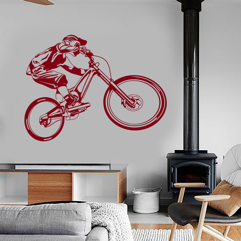 Dinding Vinyl Decal Sepeda Gun - Mountain Biking Extreme ulasan dan harga